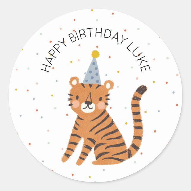 Adesivo Tiger Birthday (Frente)