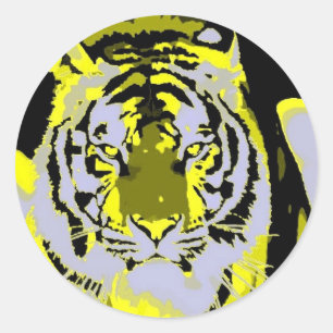 Adesivo Tiger Face Pop Art