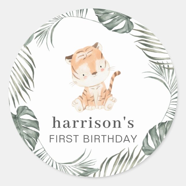 Adesivo Tiger Greenery Round (Frente)