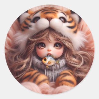 Adesivo Tiger Hat Doll Sticker