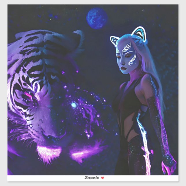 Adesivo Tiger Night (Folha)