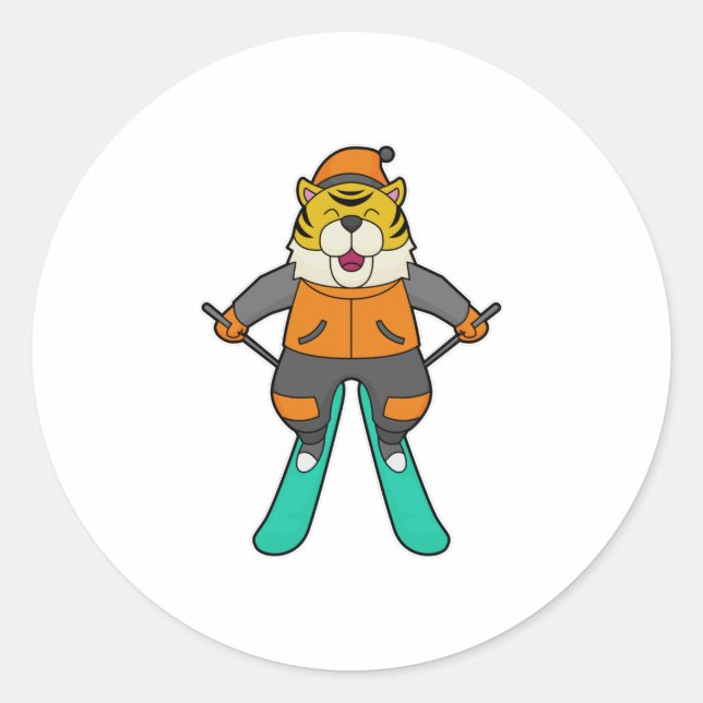 Adesivo Tiger Skier Ski (Frente)
