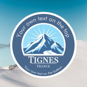 Adesivo Tignes Val d'Isère França — estância de esqui