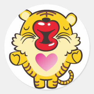 Adesivo tigre beijador