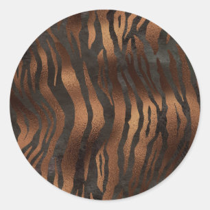 Adesivo Tigre Bronze Preto Elegante Chique Estiloso