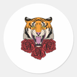 Adesivo Tigre com Rosas