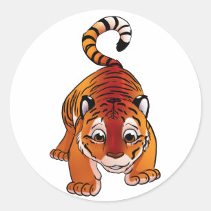 Adesivo Tigre Cub alaranjado