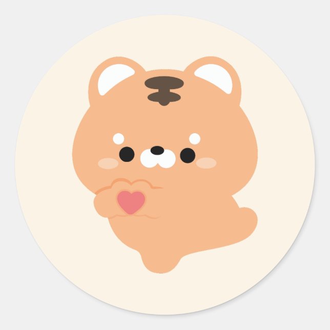 Adesivo Tigre de Amor Fofo (Frente)