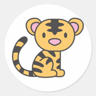 Adesivo Tigre de bebê bonito feito sob encomenda que