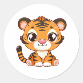 Adesivo Tigre De Bebê Bonito Sentado
