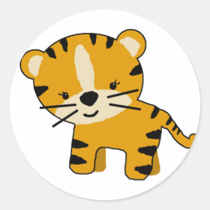 Adesivo Tigre dos desenhos animados do bebé