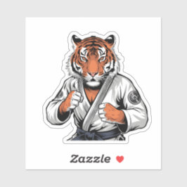 Adesivo Tigre em Jiu-Jitsu Outfit Martial Arts Animal