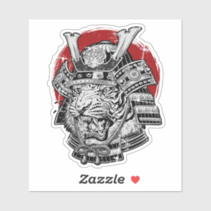 Adesivo Tigre japonês Samurai