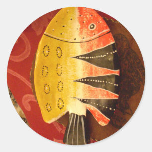 Adesivo Tigre Listrado Sensação Arte de Peixe Barb Impress