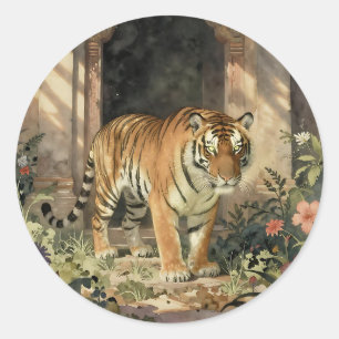 Adesivo Tigre Majestoso Caminhando nas Dunas Ancestrais