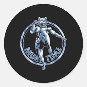 Adesivo Tigre Muay Thai - Nak Muay, Presente de Kickboxing