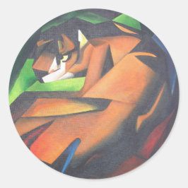 Adesivo Tigre No Estilo De Arte Geométrica Franz Marc