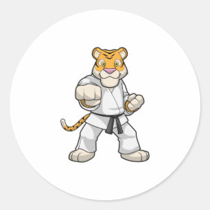 Adesivo Tigre no Karate das Artes Marciais