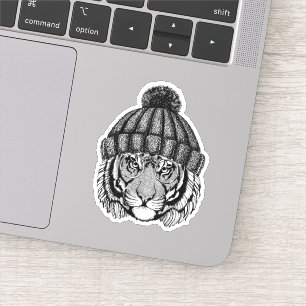 Adesivo Tigre Pronto Para Moda De Inverno