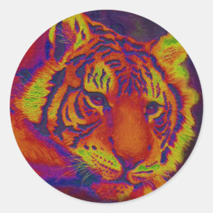Adesivo tigre psicadélico