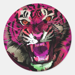 Adesivo Tigre - Rosa