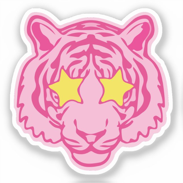 Adesivo Tigre rosa (Frente)