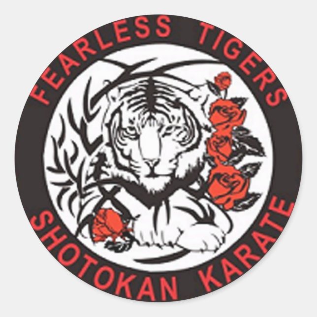Adesivo Tigres sem rosto Shotokan Karate Logo Sticker (Frente)