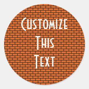 Adesivo Tijolo Retro de 8 Bits, Laranja