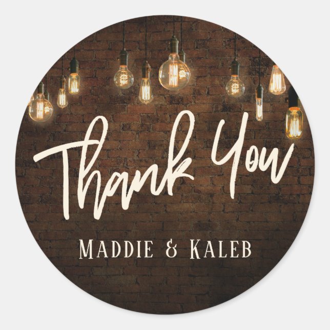 Adesivo Tijolos Industriais, Luzes De Edison Vintage Obrig (Frente)