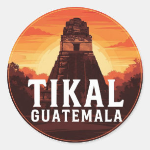 Adesivo Tikal Guatemala Sunset Viagem