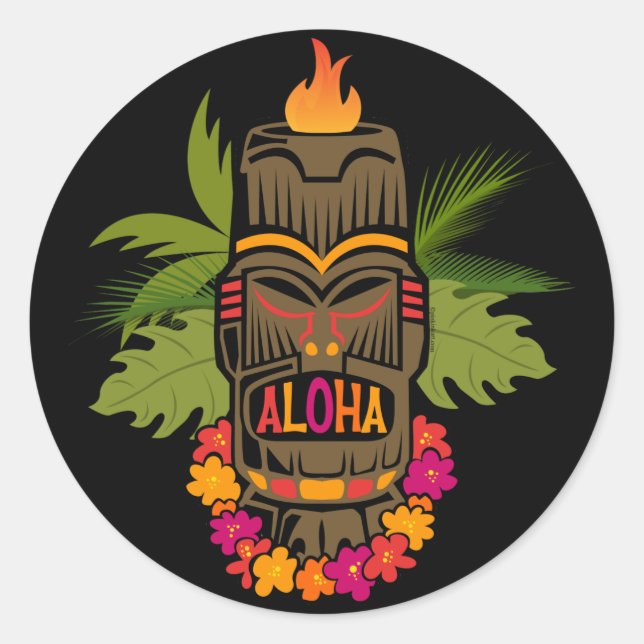 Adesivo Tiki Aloha (Frente)