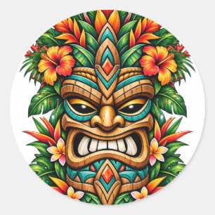 Adesivo Tiki Hibisco Dourado
