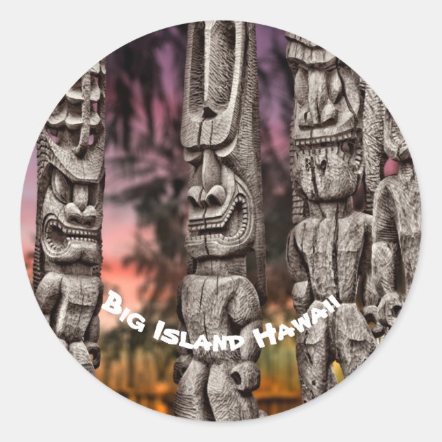 Adesivo Tiki Tribal Council, Kona Hawaii (Frente)