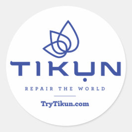 Adesivo Tikun Blue On White Sticker