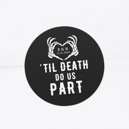 Adesivo Til Death Black Skeleton Weding