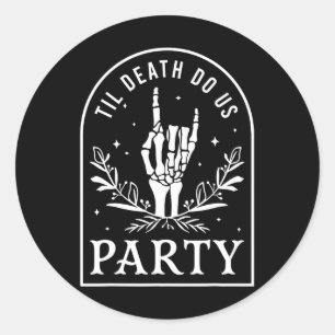 Adesivo Til Death Do U Party Retro Halloween Bachelorette