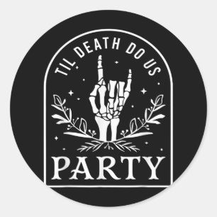 Adesivo Til Death Do U Party Retro Halloween Bychelorette