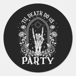 Adesivo Til Death Do U Party Retro Halloween Chelorette M