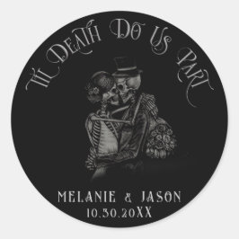 Adesivo Til Death Nos Parte De Casamento Gótico