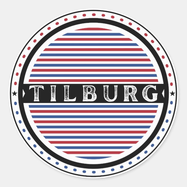 Adesivo Tilburg City Pride Emblem – Dutch Identity (Frente)