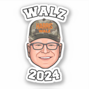 Adesivo Tim Walz 2024