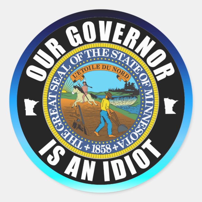 Adesivo Tim Walz é um idiota (Frente)