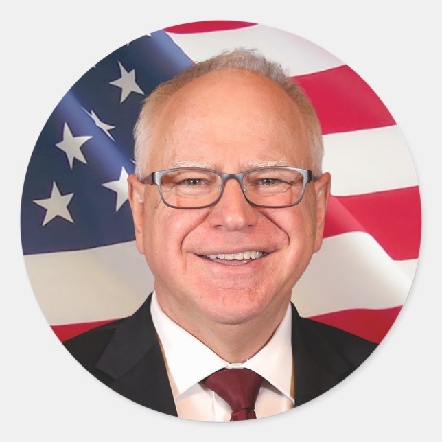 Adesivo Tim Walz para a América (Frente)