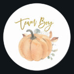 Adesivo Time Boy Pumpkin Gender Reveing label<br><div class="desc">Time Boy Pumpkin Gender Reveing label</div>