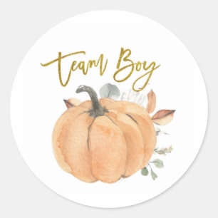 Adesivo Time Boy Pumpkin Gender Reveing label