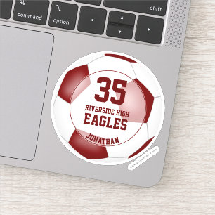 Adesivo time branco de marrom colorido meninos jogador de 