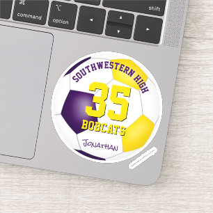 Adesivo time de ouro roxo colorido futebol masculino