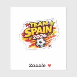 Adesivo TIME ESPANHA 2026 Fã | Pérola Patriótica Espanha