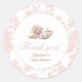 Adesivo Time for Tea Pink Floral Toile Sticker
