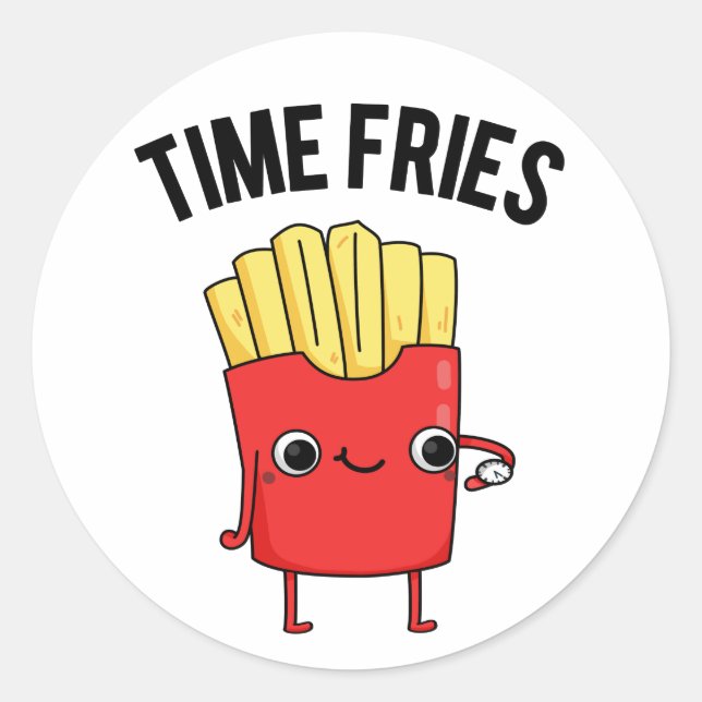 Adesivo Time Fries Engraçados Fries Franceses (Frente)